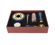 Wax Sealing Stamp Kit With Sealing Wax Warmer Wax Spoon Retro Wax Stamp Kit For Invitations Envelopes Postcards