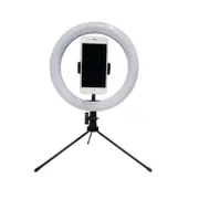10 Inch Desktop Ring Light Fill Light Live Selfie with Metal Bracket Ring Light on-Camera Video Light-B
