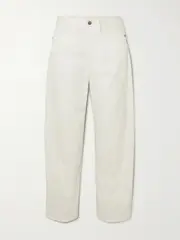 [Maria McManus] Maria McManus - Bow High-rise Barrel-leg Jeans - White - US6 US 6 White