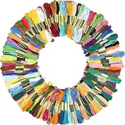 [UKQRRTC] 200 Skeins Multi Color Embroidery Thread Embroidery Floss Skeins Cross Stitch Threads Friendship Bracelet String DIY Crafts Floss for Gifts Art Embroidery 200 Colors