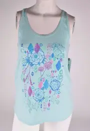 NWT WOMENS ELEMENT FLOWER SHOWER TANK TOP $22 M agave graphic screenprint