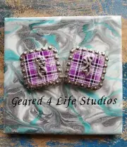 Purple buck Custom Screwback Leather Craft Conchos: Geared 4 Life Conchos