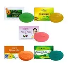 Sunny Bathing Combo Pack Akne Aid Derm Aid Neem Tulsi Turmeric and Aloevera Soap