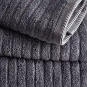 Alessia Rib Rib Bath Sheet Twin Pack Canningvale - Dusk, Bamboo