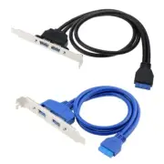 Dual Ports USB3.0 to Motherboard 20Pin Baffle Cable Adapter 20Pins USB Expansion