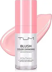 YBUETE Foundation Color Changing, Liquid Color Changing Blush for Cheeks, Long Lasting High Pigment Cream Matte Blush, Blendable Smooth Lightweight Liquid Flush Cheeks, Matte Ruddy Complexion