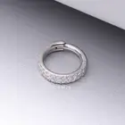 Implant Grade Titanium Double Lined Gems Seamless Clicker Hoop Ring
