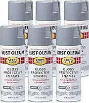 Rust-Oleum Stops Rust Protective Enamel Spray Paint, Gloss Smoke Grey, 340 g (Pack of 6)