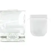 White Organza Drawstring Bags (Pack of 12)