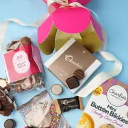 Pink Chocolate Treat Box with Cookies, Rocky Road & Truffles - Small - Edible Blooms