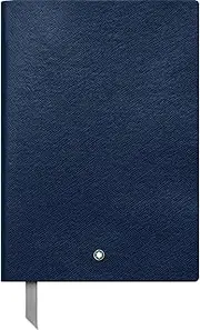 Montblanc Notebook Indigo Lined #146 Fine Stationery 113593 – Elegant Journal with Leather Binding and Ruled Pages – 1 x (5.9 x 8.2 in.)