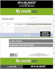 AT-A-GLANCE 2025 Planner Refill, Monthly, 8-1/2" x 11", Folio Size 5, Loose-Leaf (491-685-25)