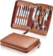 Manicure Kit: Professional Nail Care Kit, Nail Clipper Set, 11 Pieces, Stainless Steel Nail Tool Kit, Pedicure Kit, Nail Care Kit for Men with