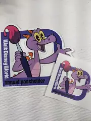Walt Disney World Annual Passholder Figment art Magnet & Sticker Official 2023