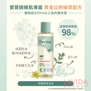 【丹麥Derma德瑪】寶寶有機按摩浴油150ml 嬰兒油 derma按摩油 derma沐浴油 derma嬰兒油