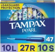 Tampax Pearl Tampons Multipack, Light/Regular/Super Absorbency, With Leakguard B