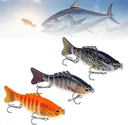 Robotic Fishing Lure, 3D Bionic Swimming Bait for Freshwater & Saltwater, Fishing Gear Attracts Swimbait, Lifelike Fishing Lures for Bass Trout Crappie Walleye Bluegill Salmon
