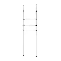 在飛比找Coupang 酷澎優惠-ikloo 宜酷屋 頂天立地雙桿多功能收納衣架