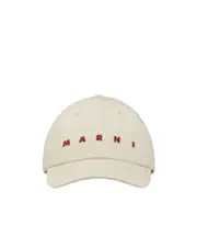 Marni Logo Embroidered Cap Nude