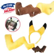 POKEMON PIKACHU Book Hair Headband Party Tail and Ears YELLOW Costume Anime