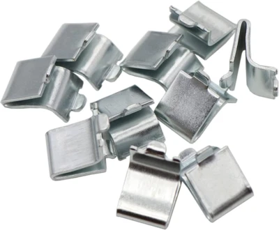 14PCS Adjustable Steel Pilaster Shelf Clips, Shelving Bracket Clips for Metal &