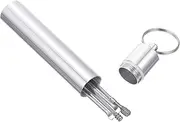 ADOCARN 1 Set Stainless Steel Ear Cleaning Kit Portable Ear with Spiral Design for Removal Smooth Polished Tools for Comfortable Use Lightweight and Convenient Storage