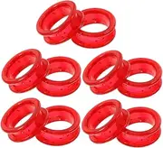 Silicone Scissors Grip Inserts for Hair Cutting Soft Barber Thumb Rings Pet Scissor Accessories Red