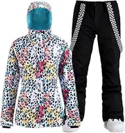 [Generic] Waterproof Women, Outdoor Skiing Jacket And Bib Pant, Snowboard Wear, Female Clothingwinter
