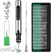 YESDEX Engraving Pen Kit - 3 Speed USB Rechargeable Engraver Tools, Mini Electric Etching Machines with 37 Bits, Portable Cordless DIY Rotary Engraved Tool for Jewelry, Glass, Metal, Wood, Stone