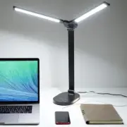 Double Swing Arm Desk Lamp Clamp Light Work Bench Computer Artist Drafting Studi