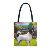 Japanese Terrier -- Whimsical Dog Lover's Polyester Tote Bag