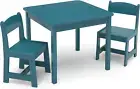 Delta Children Mysize Kids Wood Table and Chair Set (2 Chairs Included) - Ideal