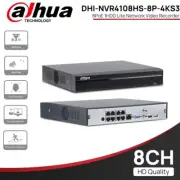 Dahua NVR4108HS-8P-4KS3 8CH CCTV Security Camera System Network Video Recorder