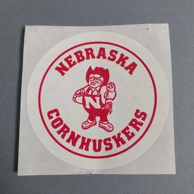 University Of Nebraska NE Cornhuskers Retro Lil Red Paper Sticker Decal 3 1/2"