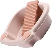 Cabilock 1 Set Wash Basin Laundry Basin for Washing Clothes Portable Small Mano Lavanderos Ribales Bac Para Kitchen Dish Basin Mini Washing Basin Board Scrubbing Washboard Basin Pink Pp