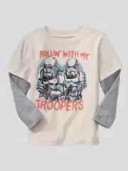 GAP~JUNK FOOD STAR WARS STORM TROOPERS 2FER LONG SLEEVE SHIRT~3 3T~NWT