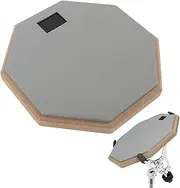 12 Inch Silent Practice Drum Pad, Rubber Practice Snare Drum Pad with 4 Drumsticks for Band Beginners Home, Drumming Practicing Equipment (Grey)