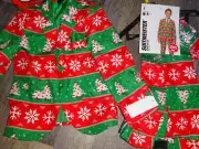 SUITMEISTER Boy's SMALL 4-6 snowflake xmas trees Print UGLY CHRISTMAS SUIT