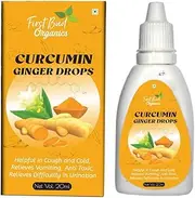 First Bud Organics Haldi Ginger Drops | Ginger drops | Haldi Drops |Ayurvedic Immunity Booster - 20 ML Pack of 1