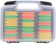 GRCFUMO 24Pcs EVA Fishing Line Storage Spools, Mix Color Winding Board Tool with Rigging Spools, Round Fishing Line Foam Spools for Fishing Enthusiasts