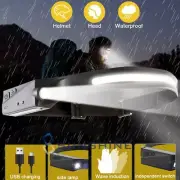 Linterna frontal LED COB potente Sensor de onda de haz autodefensa 2 modos USB