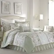 [Laura Ashley] 220884 Harper Comforter Set, Pale Green, Queen