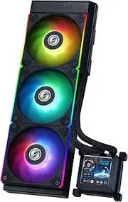 Lian Li Hydroshift 360 AIO - Pre-Installed 3 x ARGB Fans - Side-Mounted Coolant Pathway - 2.88” LCD Screen - 480 × 480 Resolution - Captured Screenshots or Recorded Videos - Black (HSLCD36RB)