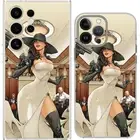 Femme Fatale Comic Book Assassin Girl Case Cover Silicone / Shockproof / MagSafe