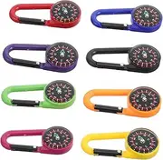 Carabiner Hook Mini Compass Set Multi-use Outdoor Pocket Compass for Hiking