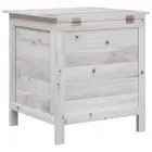 Outdoor Storage Box Garden Patio Deck Shed Tool Chest Bench Seat Timber White