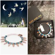 Alex And Ani Ocean Spearhead Beaded Bangle Bracelet NWT