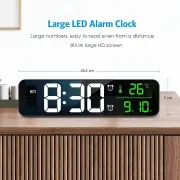 Digital Wall Clock Large Display LED Mirror Clock