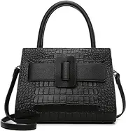 [JESSWOKO] Women's Fashion Crocodile Pattern Handbag Purse Shoulder Crossbody Handbags Bag Messenger Bags for Women