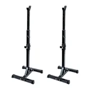 Pair Of Adjustable Squat Rack Sturdy Steel Barbell Bench Press Stands Gym/Home r